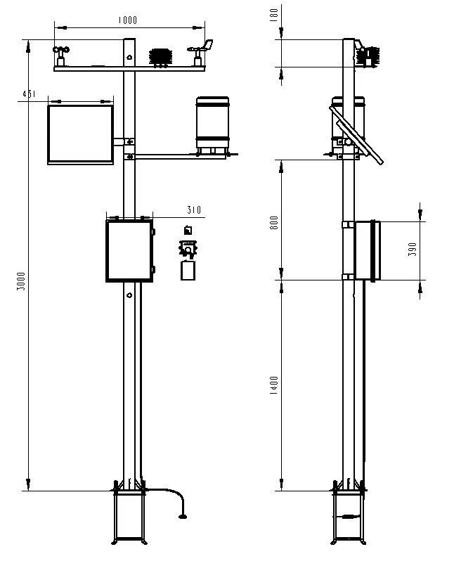 農業氣象站產品結構圖